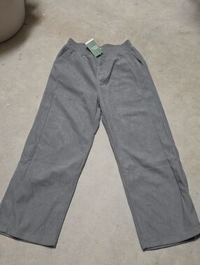 Nwt HALARA Wide Leg Corduroy Pants in Gray #208